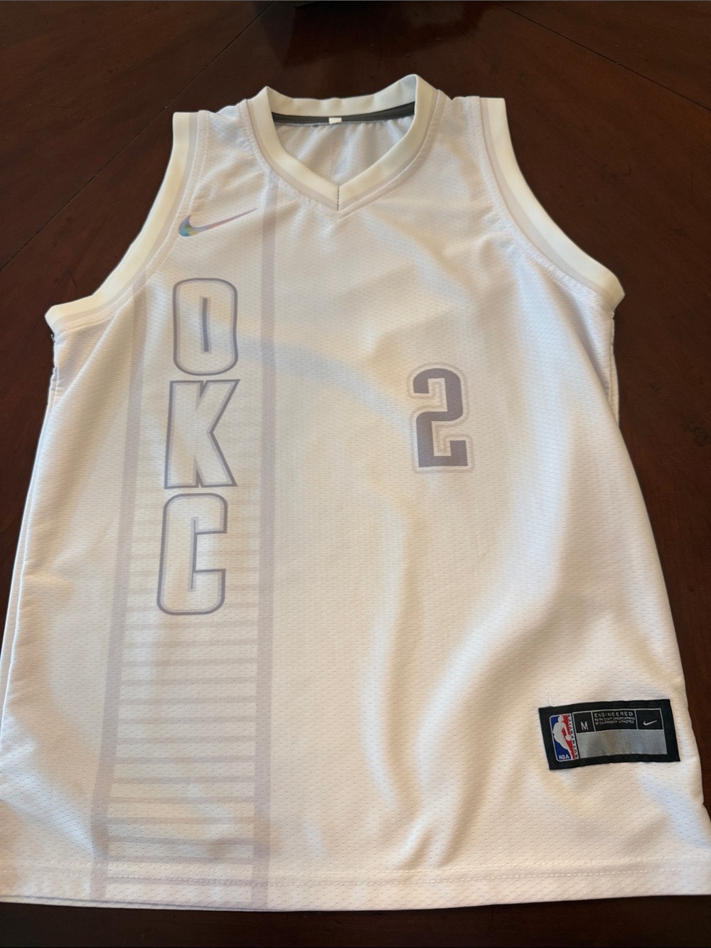 Nike White OKC Basketball Jersey #2 Gilgeous-Alexander